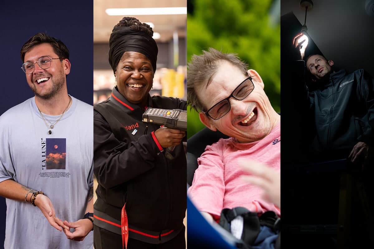 smiling employees for employer brand photoshoots